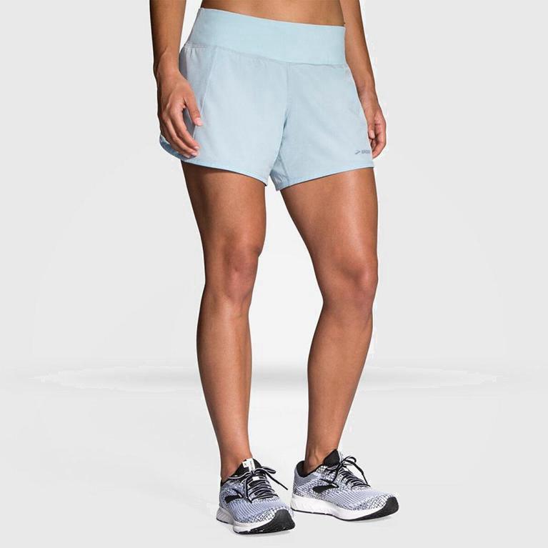 Brooks Chaser 5 Mujer Pantalones Cortos - Blancos (3468IUNYM)